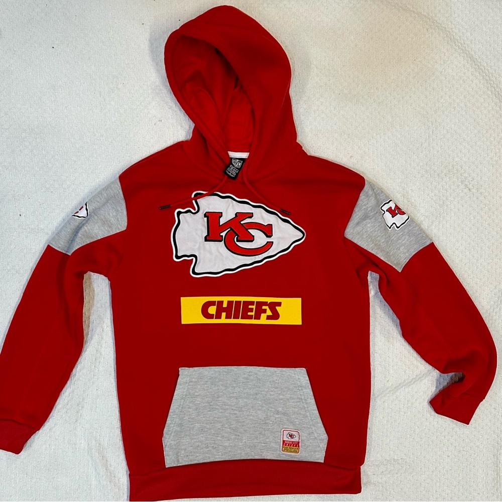 NFL Red and Gray Kansas City Chiefs Unisex Hoodie Football